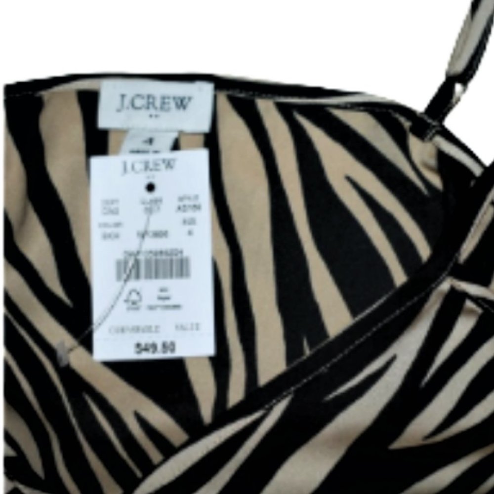 🌟HP🌟J. Crew Zebra V-Neck Cami - Picture 4 of 4